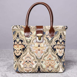 Mini Carpet Tote<br>Golden Age Navy
