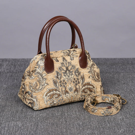 Carpet Handbag Victorian Blossom Beige/Gold