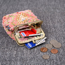 Load image into Gallery viewer, Vintage Carpet Coin Purse Double Kiss Lock&lt;br&gt;Oriental Color
