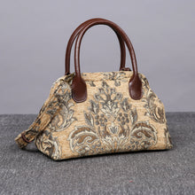 Load image into Gallery viewer, Carpet Handbag&lt;br&gt;Victorian Blossom Beige/Gold
