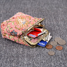 Load image into Gallery viewer, Vintage Carpet Coin Purse Double Kiss Lock&lt;br&gt;Oriental Color

