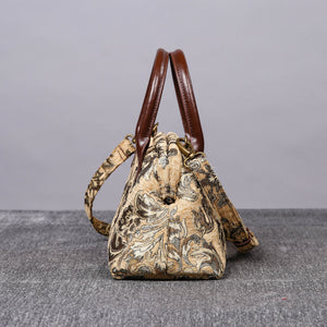 Carpet Handbag<br>Victorian Blossom Beige/Gold