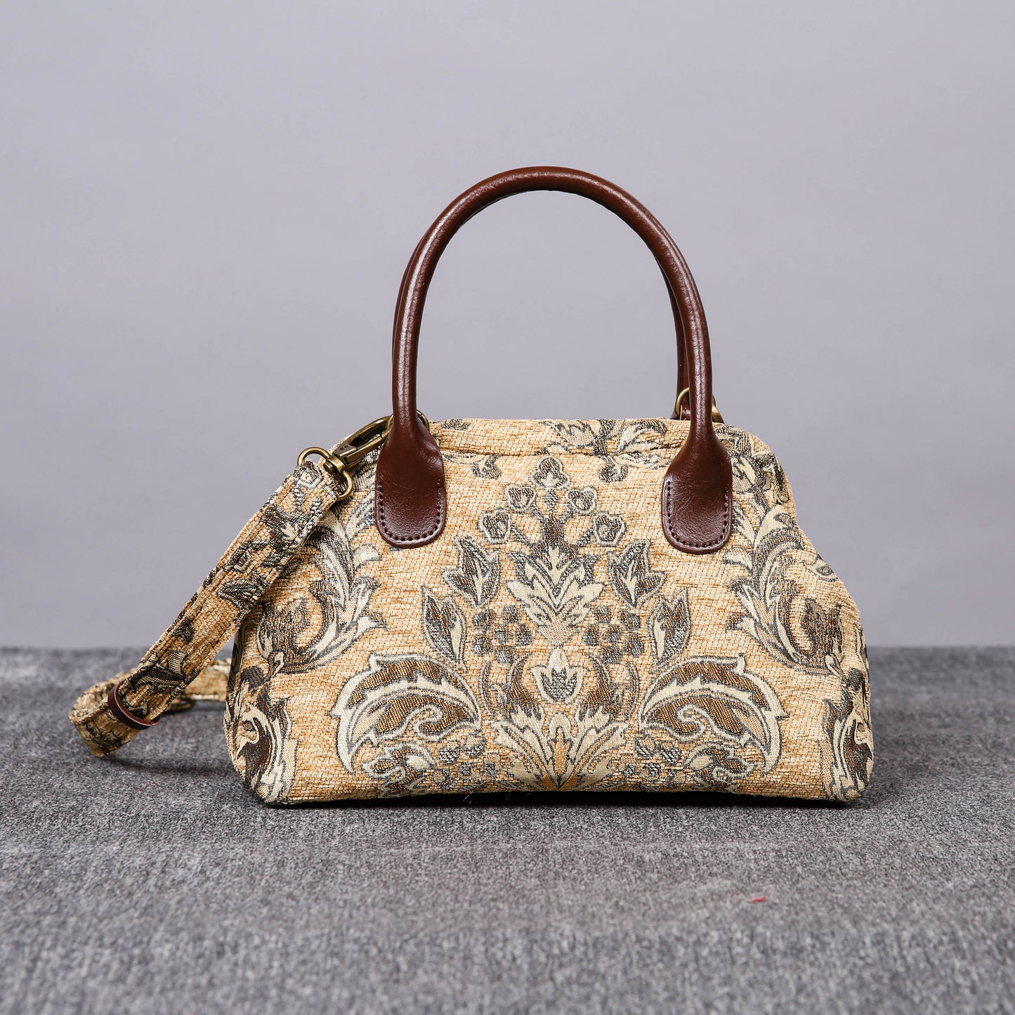 Carpet Handbag Victorian Blossom Beige/Gold