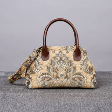 Load image into Gallery viewer, Carpet Handbag&lt;br&gt;Victorian Blossom Beige/Gold
