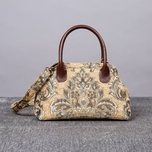 Carpet Handbag<br>Victorian Blossom Beige/Gold