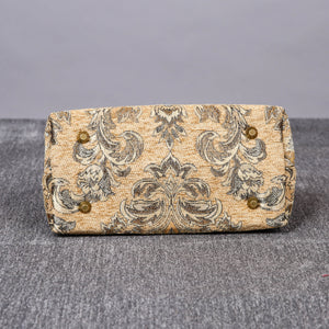 Carpet Handbag<br>Victorian Blossom Beige/Gold