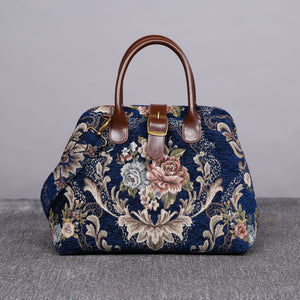 Carpet Purse<br>Floral Blue
