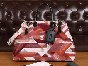 Men's Carpet Bag<br>Geometric Coral