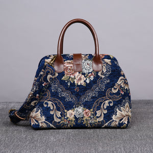 Carpet Purse<br>Floral Blue
