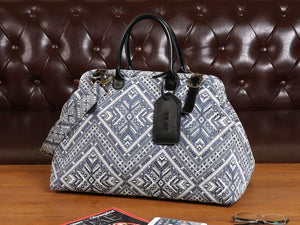 Men's Carpet Bag<br>Aztec Off-White