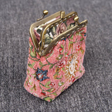 Load image into Gallery viewer, Vintage Carpet Coin Purse Double Kiss Lock&lt;br&gt;Oriental Color
