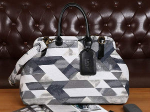 Men's Carpet Bag<br>Geometric Smoke