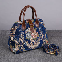 Load image into Gallery viewer, Carpet Purse&lt;br&gt;Floral Blue
