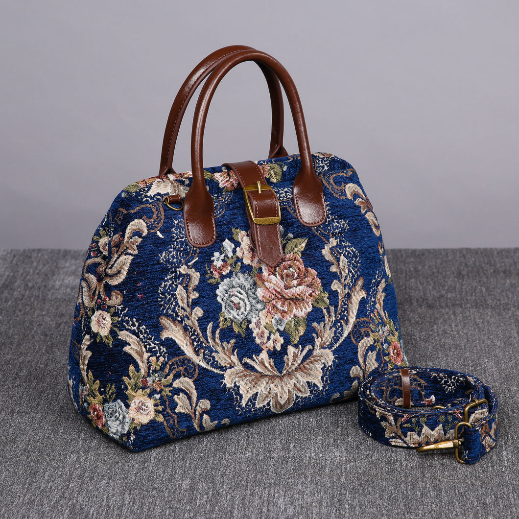 Carpet Purse<br>Floral Blue