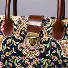 Load image into Gallery viewer, Mini Carpet Tote&lt;br&gt;Oriental Navy
