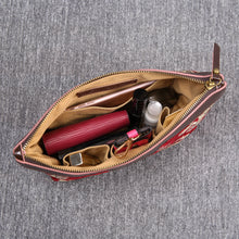 Load image into Gallery viewer, Carpet Makeup Bag&lt;br&gt;Victorian Blossom Red/Gold
