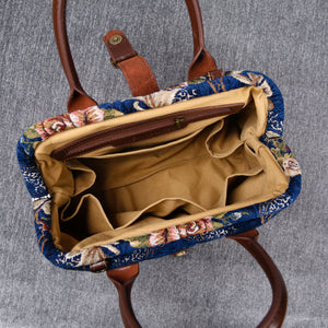 Carpet Purse<br>Floral Blue