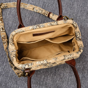 Carpet Handbag<br>Victorian Blossom Beige/Gold