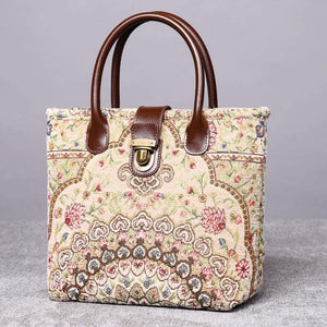 Mini Carpet Tote<br>Oriental Beige