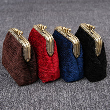 Load image into Gallery viewer, Vintage Carpet Coin Purse Double Kiss Lock&lt;br&gt;Solid Color
