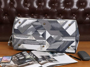 Men's Carpet Bag<br>Geometric Smoke