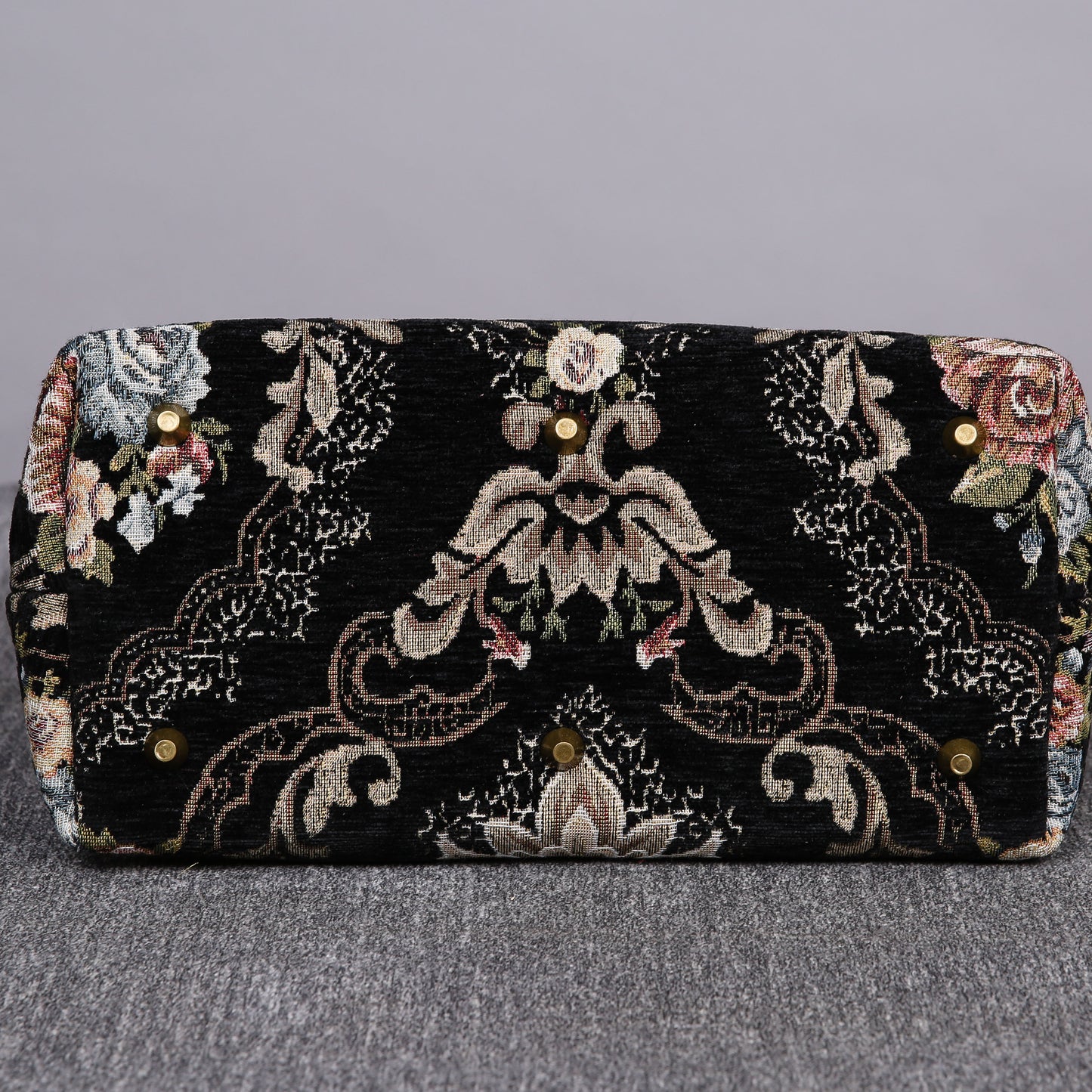 Carpet Purse Floral Black