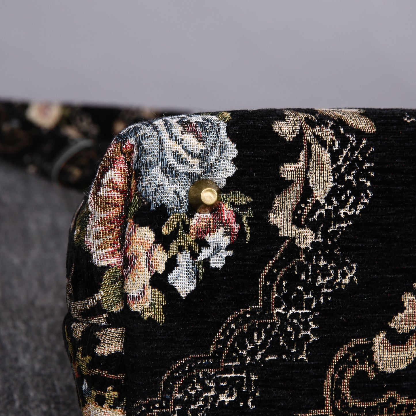 Carpet Purse Floral Black