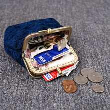 Load image into Gallery viewer, Vintage Carpet Coin Purse Double Kiss Lock&lt;br&gt;Solid Color
