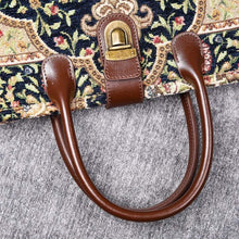 Load image into Gallery viewer, Mini Carpet Tote&lt;br&gt;Oriental Navy
