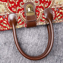 Load image into Gallery viewer, Mini Carpet Tote&lt;br&gt;Oriental Wine
