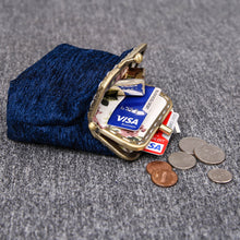 Load image into Gallery viewer, Vintage Carpet Coin Purse Double Kiss Lock&lt;br&gt;Solid Color
