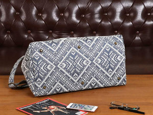 Men's Carpet Bag<br>Aztec Off-White