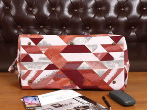 Men's Carpet Bag<br>Geometric Coral