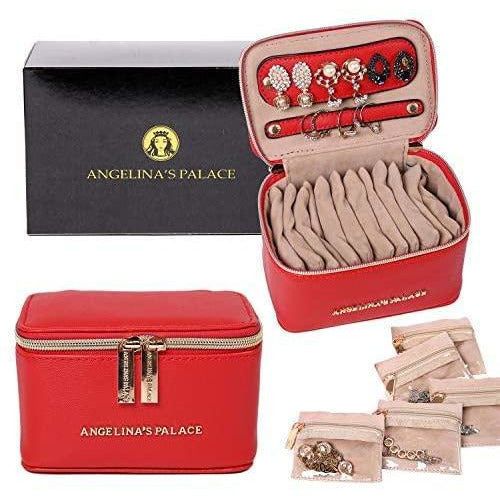 Jewelry Organizer Case Bright Red