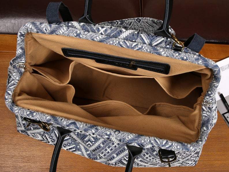 Men's Carpet Bag Aztec Off-White
