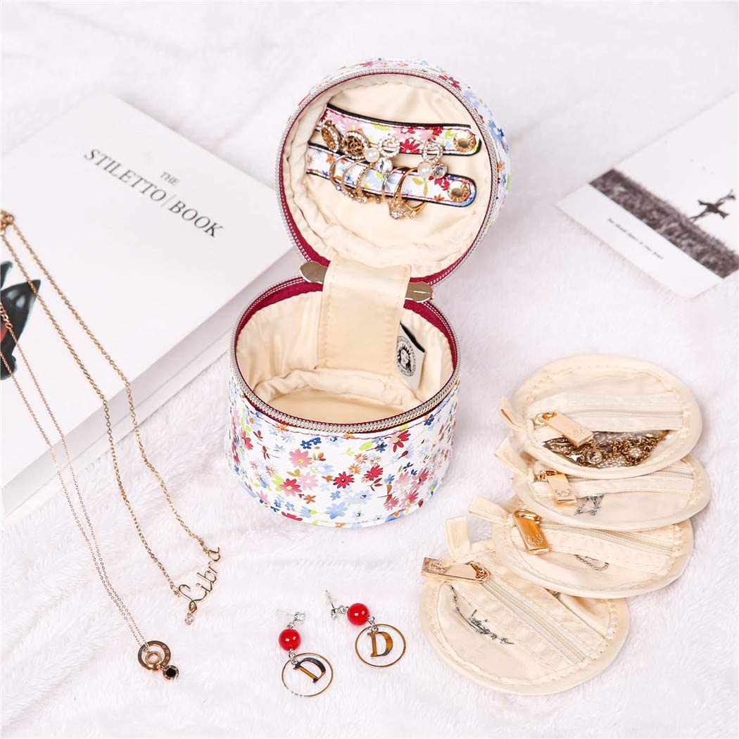 Round Jewelry Case Blossom Wine