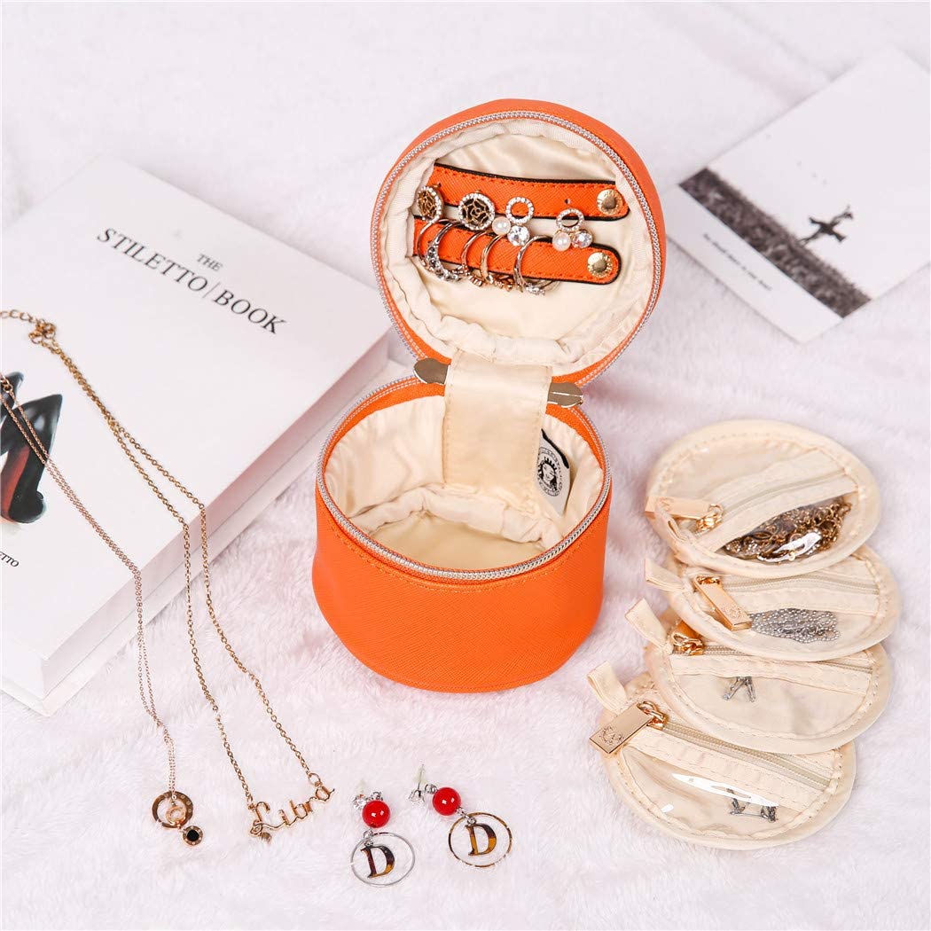 Round Jewelry Case Light Terracotta
