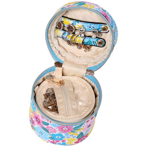 Round Jewelry Case<br>Blossom Blue
