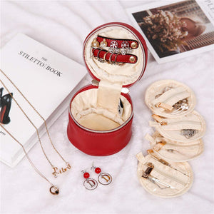 Round Jewelry Case<br>Brandy