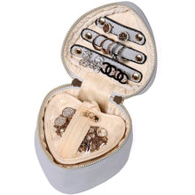 Load image into Gallery viewer, Heart Jewelry Case&lt;br&gt;Pearl Blue
