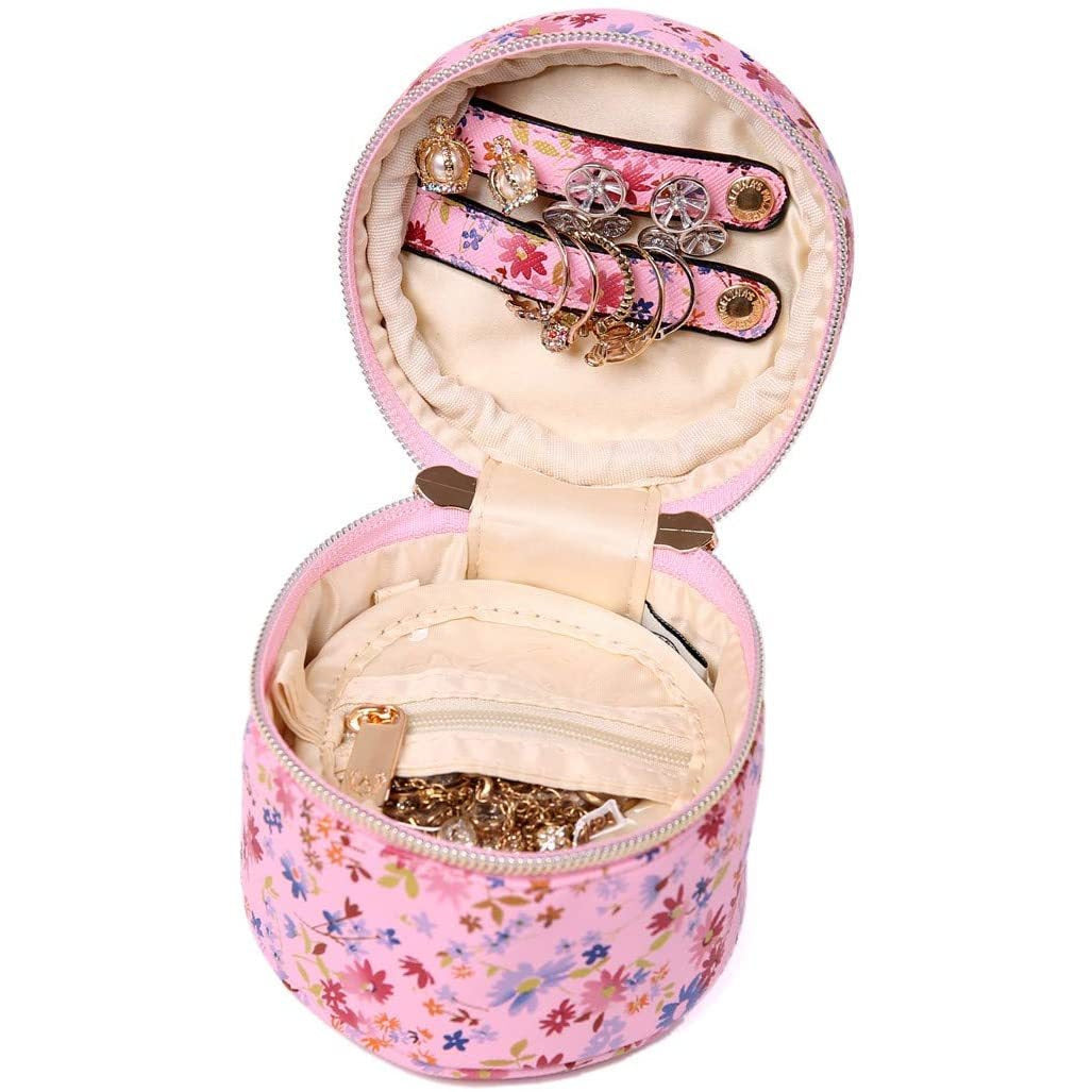 Round Jewelry Case Blossom Pink