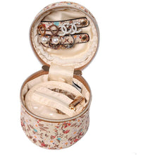 Load image into Gallery viewer, Round Jewelry Case&lt;br&gt;Blossom Tan
