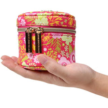 Load image into Gallery viewer, Round Jewelry Case&lt;br&gt;Blossom Fuschia
