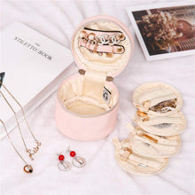 Load image into Gallery viewer, Round Jewelry Case&lt;br&gt;Soft Pink
