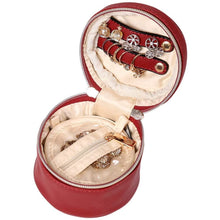 Load image into Gallery viewer, Round Jewelry Case&lt;br&gt;Brandy
