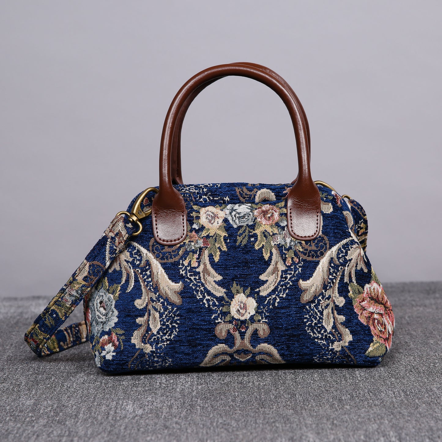 Carpet Handbag Floral Blue