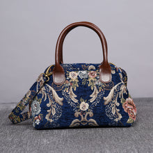 Load image into Gallery viewer, Carpet Handbag&lt;br&gt;Floral Blue
