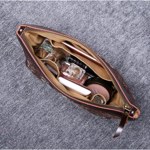Carpet Makeup Bag<br>Floral Stripes Red
