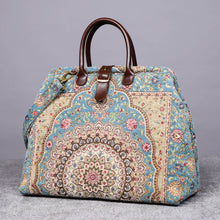 Load image into Gallery viewer, Mary Poppins Carpet Bag&lt;br&gt;Oriental Blue
