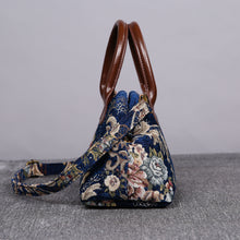 Load image into Gallery viewer, Carpet Handbag&lt;br&gt;Floral Blue
